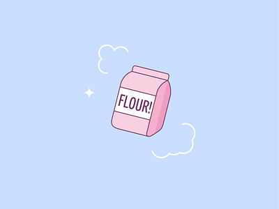 Flour baking design flat flour illustration vector