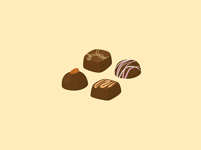 Chocolates chocolate design flat illustration vector