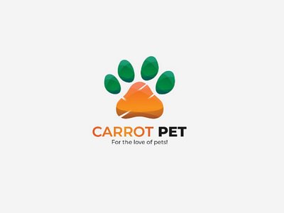 Carrot Pet Logo Design animated logo carrot logo carrot pet logo colorful logo creative logo creative logo design logo logo design modern logo pet logo shadow logo