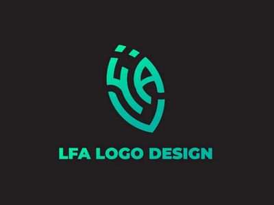 LFA Text Logo Design creative logo creative logo design gradient logo minimalist logo text logo typography logo