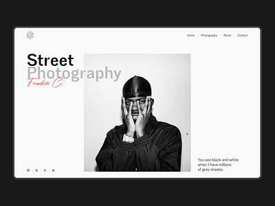 Homepage - Photography portfolio clean design gallery graphic design porfolio typography ui ux web