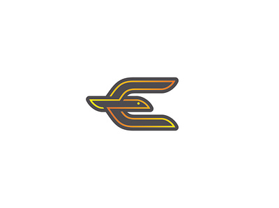 E or Eagle logo eagle logo logo monogram typography