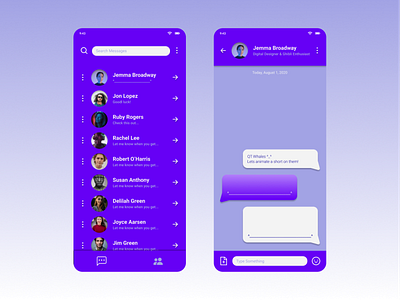 Daily UI 010 - Message App app app design daily ui daily ui challenge design figma interface messaging messenger mobile app mobile ui ui ui design ux