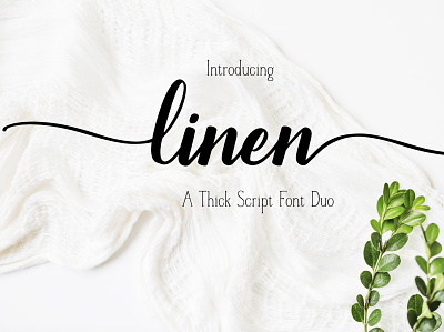 Linen A Gorgeous Font Duo clean cursive font font duo script thick wedding