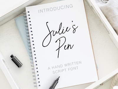 Julie's Pen a Hand Written Script Font cursive font hand written school script