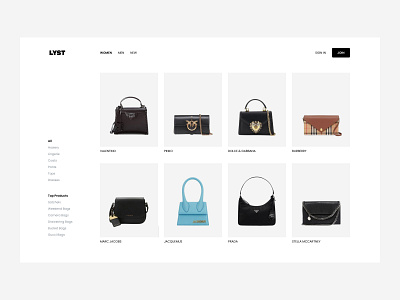 lyst.com 2021 2122 branding clean concept design ecommerce funcy minimal new recently typography