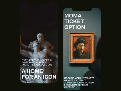 Exploring an mobile shot for MOMA app background image beuty concept image minimalist mobile museu new typography ui