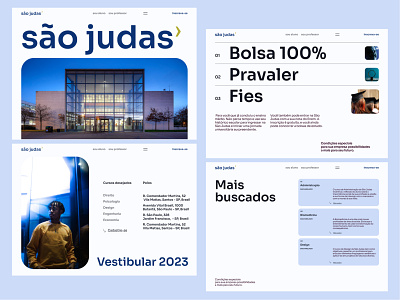 shot exploration - são judas blue branding desktop layout new recently site ui university website