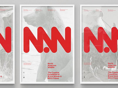 North American Wildlife brand identity branding logo poster