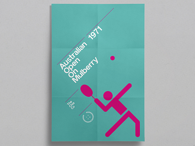 Australian Open On Mulberry design graphic design poster typography