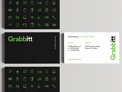 Grabbitt brand identity branding business card design graphic design iconography icons identity logo logotype typography
