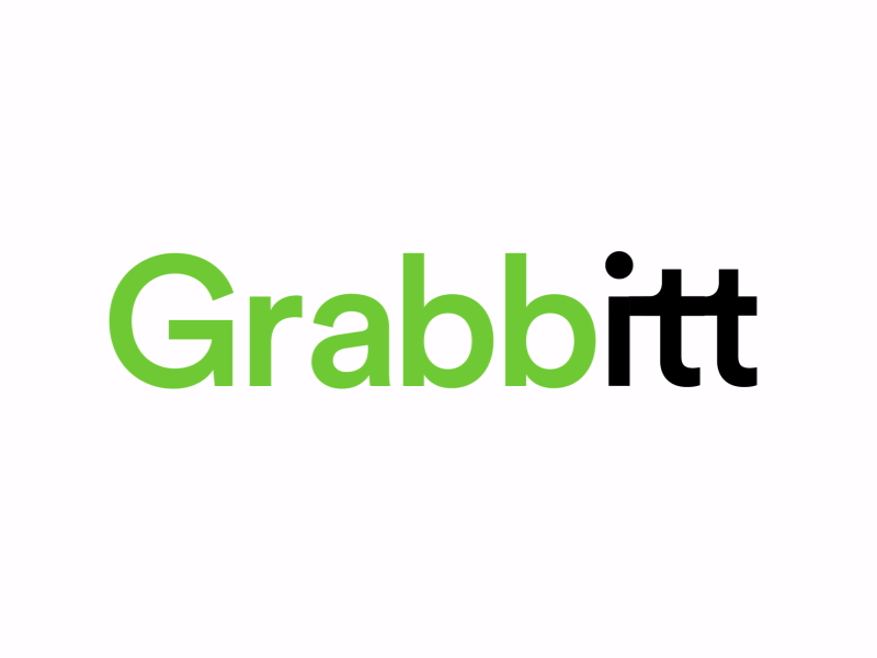 Grabbitt Logo Concept Animation animation brand identity branding design gif graphic design identity logo logo animation logotype typography
