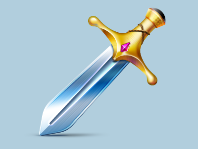 Luxterra Sword Icon blue casino gold icon icons sword