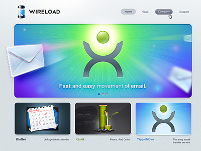 Wireload Homepage Header web design wireload