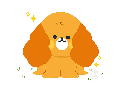 kawaii cocker spaniel cute design illustration kawaii