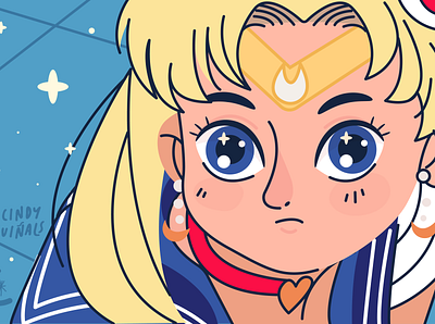 Sailor Moon illustration cute design illustration vector