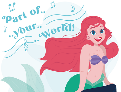 Ariel cute design illustration vector