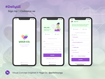 Daily UI # 001 - Sign Up / Cadastre-se