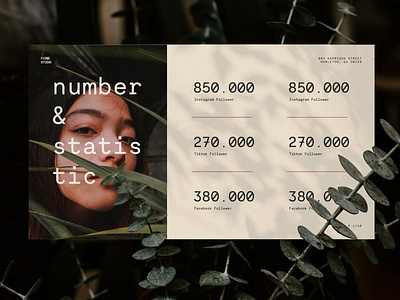Flowe Number & Statistic Layout beauty bohemian boho contemporary design keynote mediakit powerpoint signature