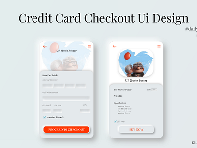 Credit Card Checkout UI Design adobexd dailyuichallenge uidaily uiux