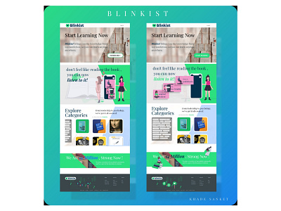 The BLINKIST website redesign adobe xd adobexd blinkist books branding design ui uidesign uiux web design webdesign website design