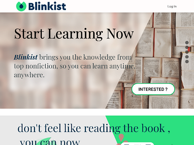 BLINKIST app website landing page ui ux website uiux adobe xd