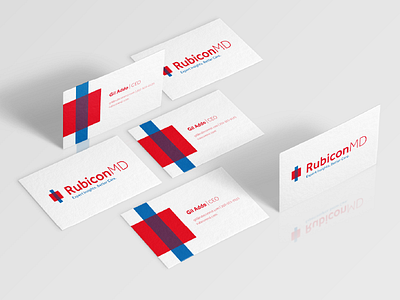 Business Cards for RubiconMD branding logotype visual identity