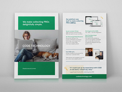 Flyer for CODE Technology art direction brand layout print typography