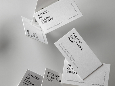Branding for Womxn of Color Create brand and identity branding business cards typography