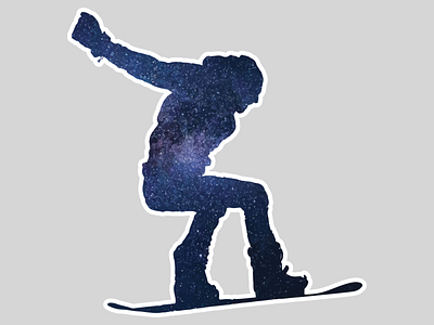 Snowboarder Sticker adobe illustrator photography photoshop snowboarder