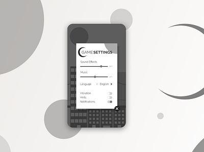 Game Settings 007 dailyui design flat design game design settings ui ui ux