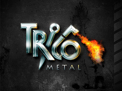 Trico Metal fire lettering logo metal photoshop rock texture typography