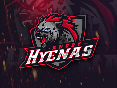 Hyenas logo sport animal baseball branding design esports football games gaming gaminglogo graphic design hyena logo softball sport sports sportslogo vector