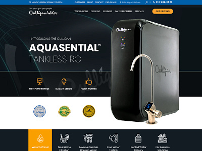 Website template for water filter company adobe photoshop company corporate design designer homepage portfolio template ui web design website website design