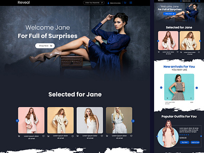 Fashion ecommerce website template design