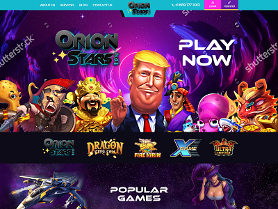 Creative gaming website template design