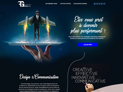 Website template design for digital marketing and seo services