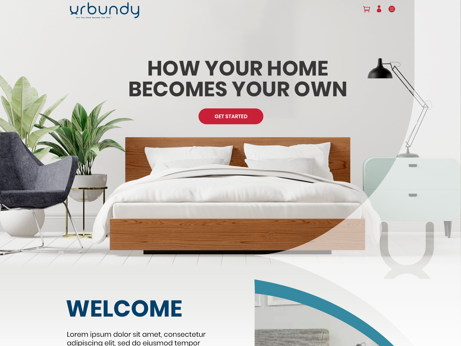website template design for furniture company, by CreativeGS