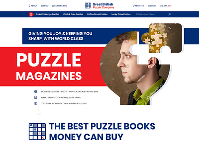 Website template design for Puzzle Company