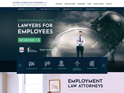 Creative website template design for Employee rights law adobe photoshop corporate design emloyee law homepage law law website web website website design