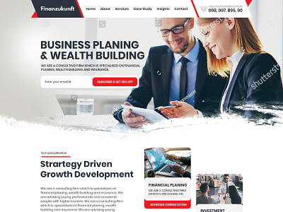 Corporate website template for marketing analysis agency