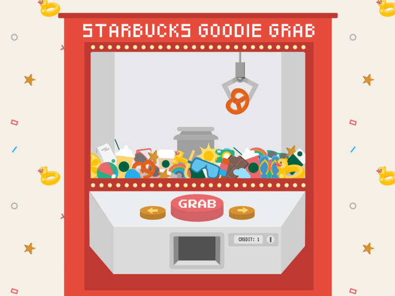 Starbucks 2025 claw machine