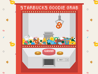 Starbucks Claw Machine claw machine illustration pixel starbucks