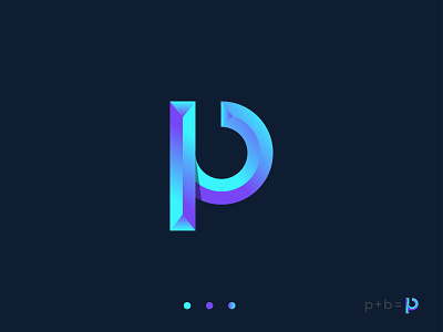 leter p+b modern logo