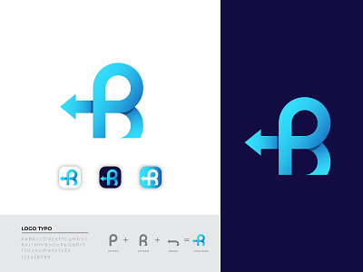 P + B + ARROW MODERN LOGO