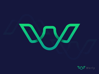 letter w modern logo