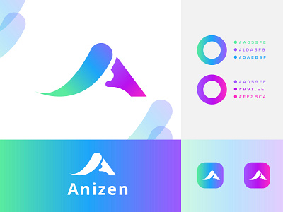 A  Letter Modern Logo Design Concept