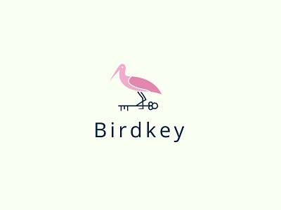 Minimalist Birdkey Logo