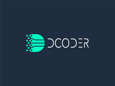 DCODER App Logo, D Letter Logo Design a b c d e f animation app app logo branding d letter d letter logo graphic design icon logo logo design modern logo motion graphics software tech logo ten unused