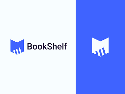 BookShelf book logo books bookshelf brand identy branding flat logo graphic design icon identity logo design modern logo negative space